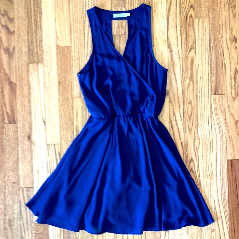 Lush Royal Blue Sleeveless Midi Dress